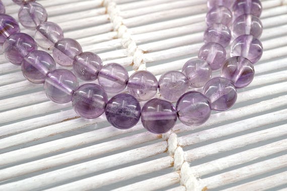 Amethyst Phantom Quartz A Grade 7-8mm round beads (ETB01125)
