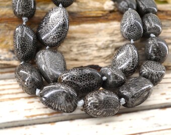 Bryozoan Coral freeform beads (ETB01332)  Rare/Nature/Unique jewelry/Vintage jewelry/Gemstone necklace