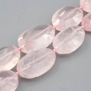 Rose Quartz (Madagascar) 13-19.5mm faceted beads (ETB00466)