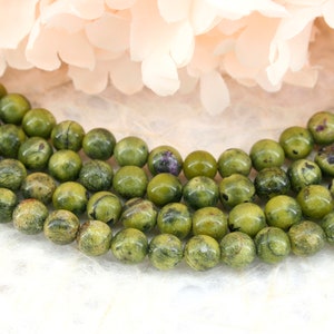 Stichtite/ Atlantisite round beads 5-7.5mm (ETB00850) Unique jewelry/Vintage jewelry/Gemstone necklace