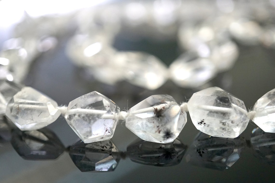 Hollandite Quartz faceted beads 10.512.5mm ETB00716 Etsy