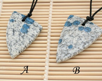 K2 Blue triangle pendant (ETP00134)  Rare/Unique jewelry/Vintage jewelry/Gemstone Pendants