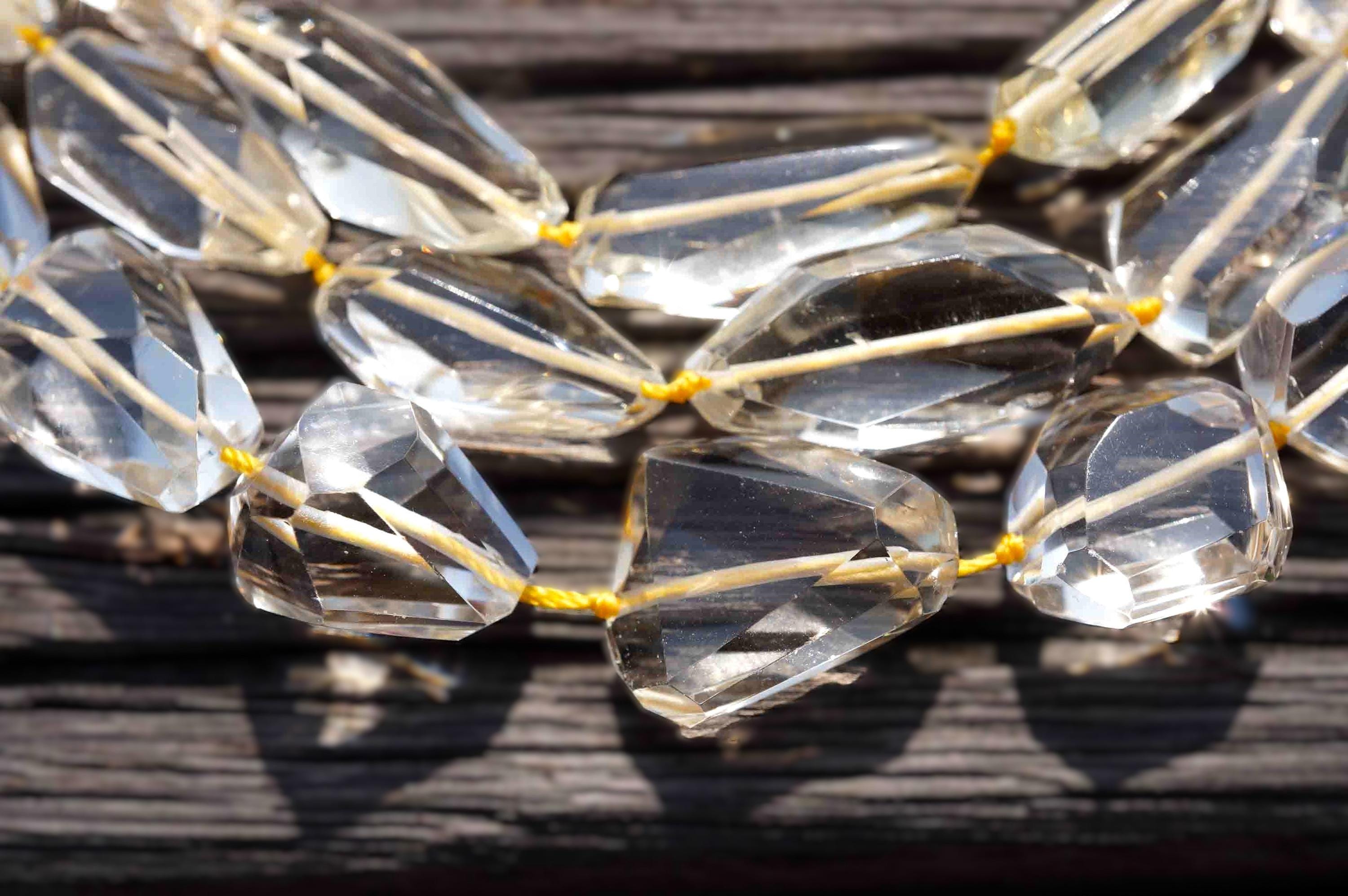 ファセットカットシトリンクォーツビーズ、ブラジル産Aグレード、16