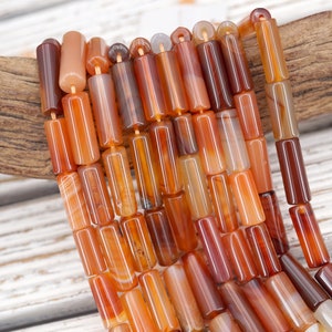 Carnelian Cylinder beads 4-23mm (ETB01770) Healing crystal/Reiki healing/Healing necklace