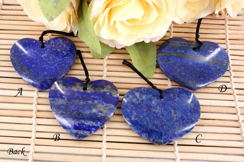 ETP00070 Lapis Lazuli heart shape pendants Valentine giftUnique jewelryVintage jewelryGemstone pendants