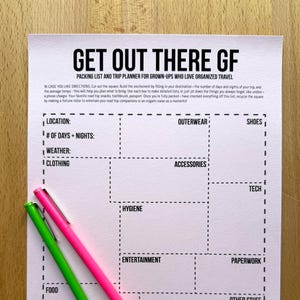 Vacation Packing List Printable | Family Travel Checklist PDF | Trip Organizer | Digital Download | Suitcase Planner for Vacation