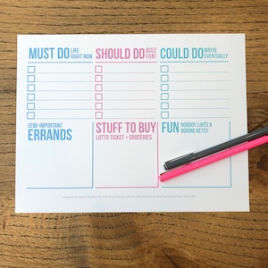 Instant Download | To-do List 2-page Printable | Must Do, Should Do ...