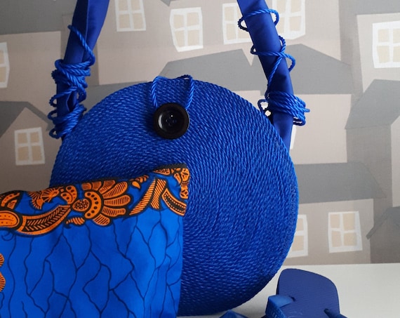 BY ORDER ONLY: Blue Basket bag, Cobalt Blue Summer Bag, Custom Ordered, Make your Own Colour and Shape