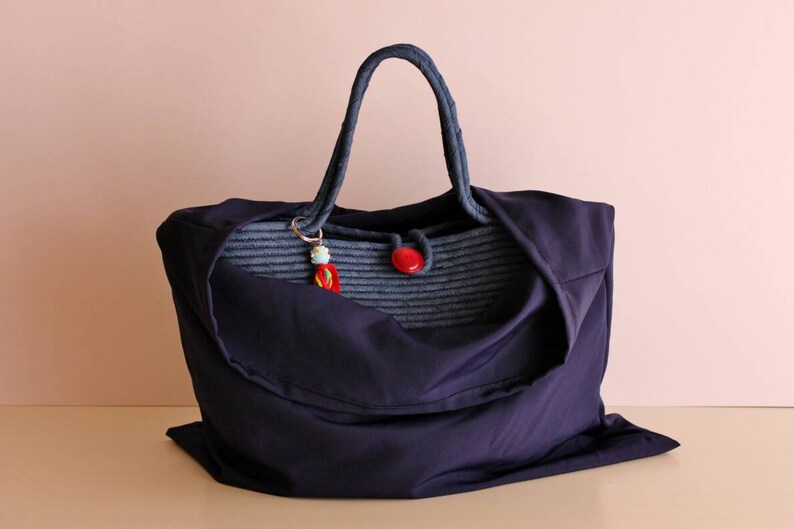 BY ORDER ONLY Blue Jeans Basket Bag Monochrome Basketbag Etsy