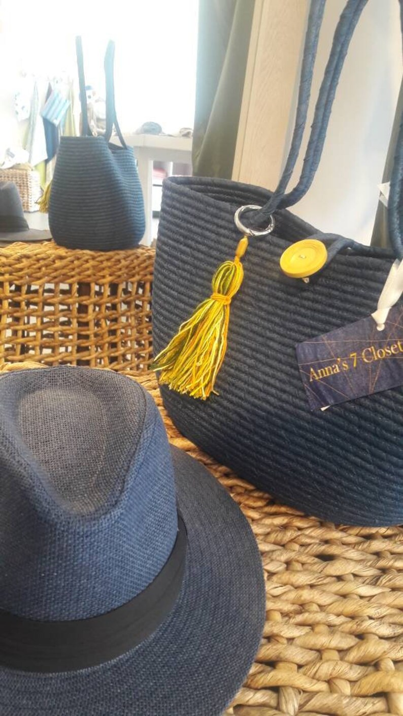 BY ORDER ONLY Blue Jeans Basket Bag Monochrome Basketbag Etsy