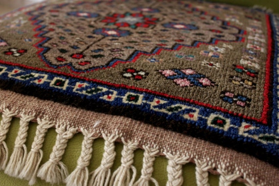 Pair of Handmade Turkish Carpets, Small Decorative Carpers, Wool Handmade Turkish Carpets