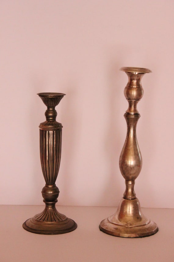 Silver Plated Candle Holders, Vintage Silver Candle Holders, Vintage Candelabra