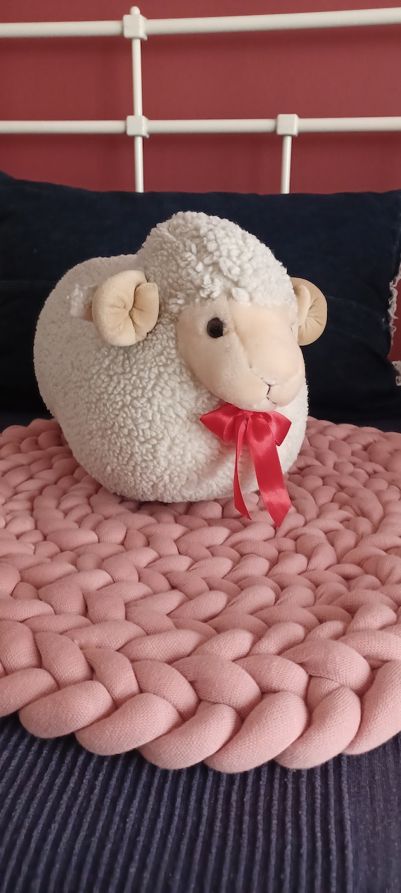 Handmade Pink Braided Cushion: Baby or Pet Mat