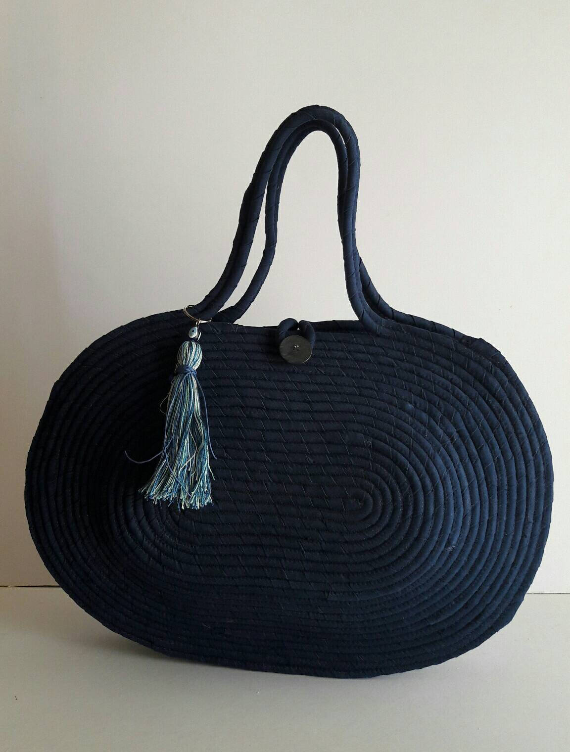 BY ORDER ONLY Blue Jeans Basket Bag Monochrome Basketbag Etsy