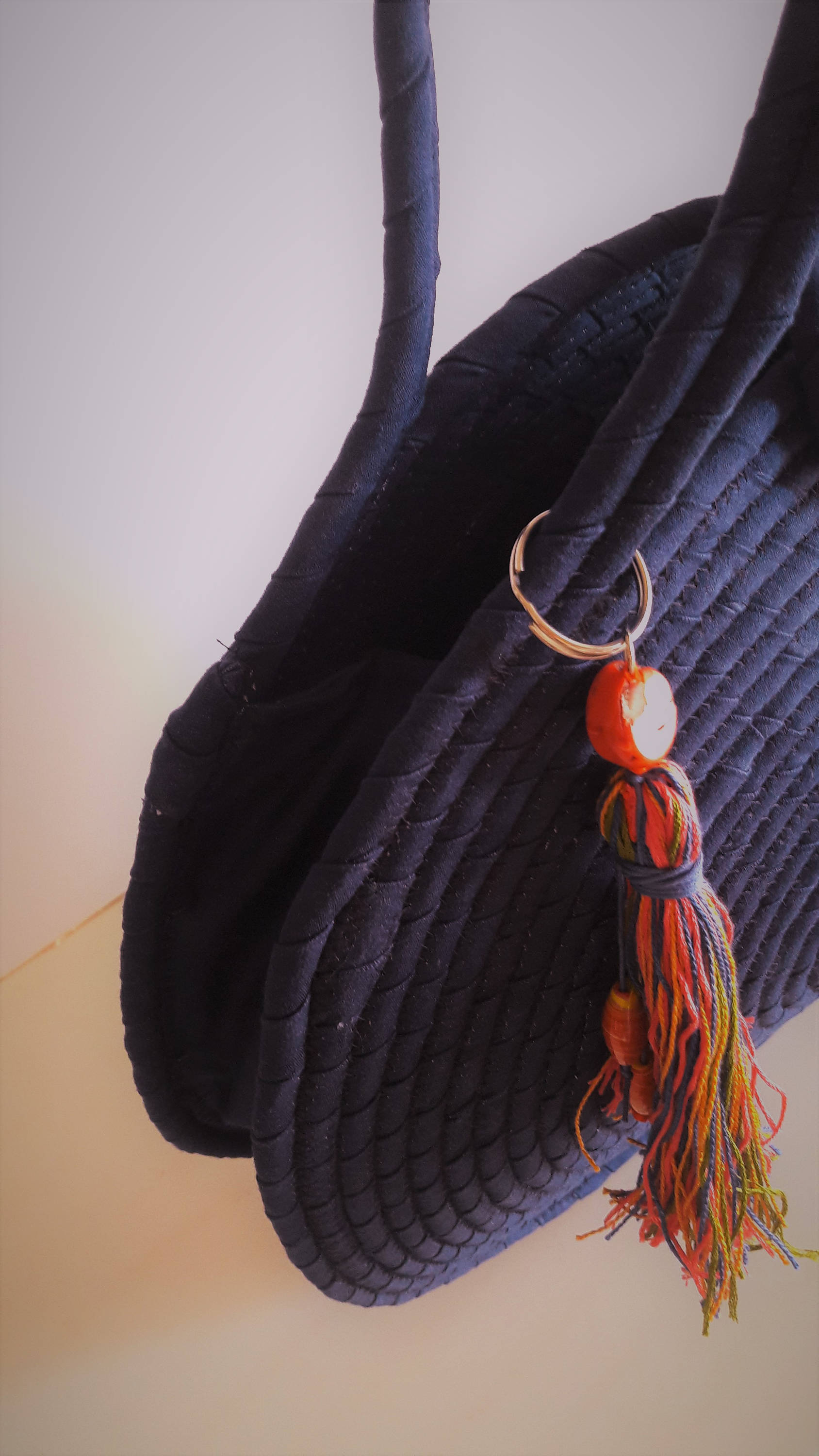 BY ORDER ONLY Medium Round Blue Jeans Basket Bag Monochrome Etsy