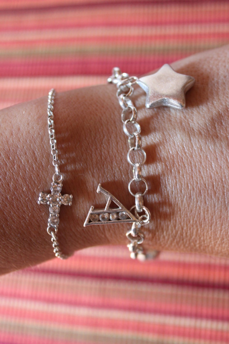 925 SILVER CHARM BRACELETS Collector Charms Alfa Cross Etsy
