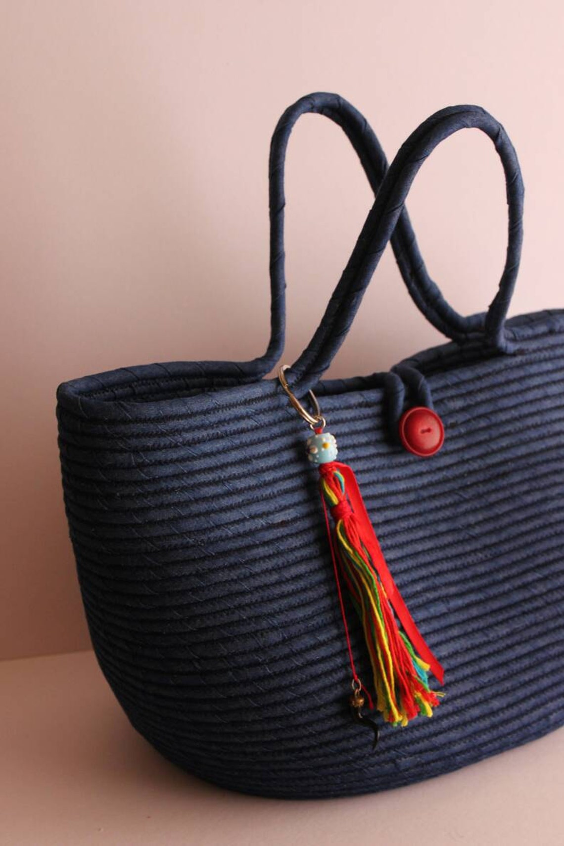BY ORDER ONLY Blue Jeans Basket Bag Monochrome Basketbag Etsy