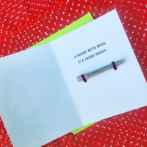 Best Buds Joint Holder Card - Carte de mauvaise herbe drôle / carte queer / carte stoner / carte d'amitié / carte de mauvaise herbe / carte 420 / carte d'amour de mauvaise herbe / copain fumeur