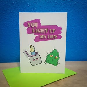 Lass uns rauchen! - Lustige Weed Karte / Weed Valentinstag Karte / Weed Liebe / Stoner Karte/ Gelenkhalter Karte/ Pre-Roll Halter Karte/ 420 Karte