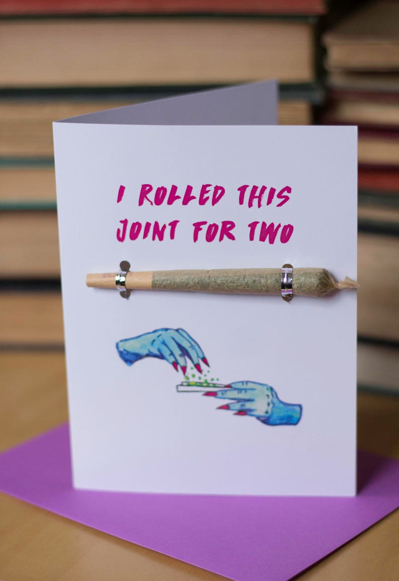 Joint for two! Funny Weed Card Weed Valentine's Day Card Weed love