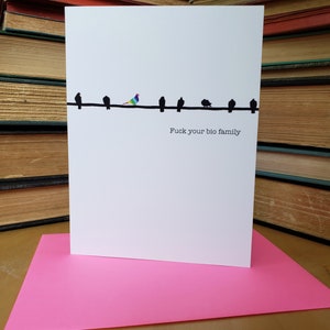 Eres parte de mi familia elegida, ¡te amo! - Tarjeta queer / tarjeta LGBTQ / tarjeta te amo / tarjeta gay / tarjeta PRIDE /