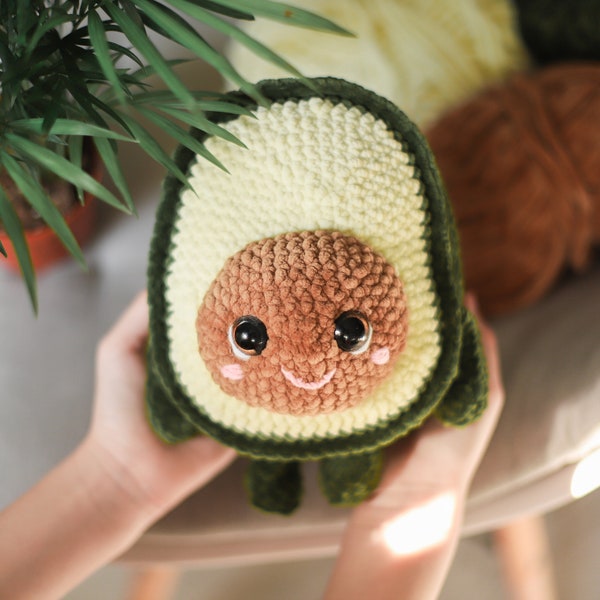 Avocado Crochet pattern softy toy  fruits amigurumi pdf