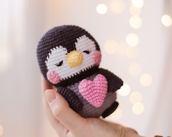 Crochet pattern penguin amigurumi toy heart I love you Valentine’s Day  Easter bunny decor carrot  eggs