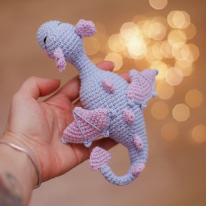 Dragon crochet pattern magic animal kawaii amigurumi plushie image 3