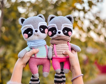 Raccoon Crochet PATTERN amigurumi pdf animal crochet toy