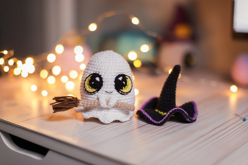 Ghost Crochet pattern amigurumi House Halloween decor pumpkin pdf DIY crochet eyes image 4