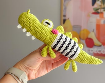 Crocodile Alligator Crochet Pattern Safari Animal Amigurumi PDF