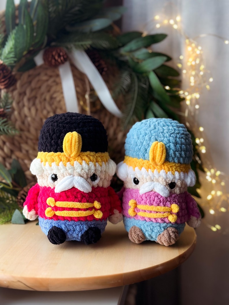 No Sew Nutcracker crochet pattern Christmas home decor plushie amigurumi pdf image 5