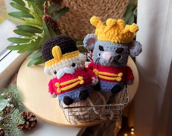 Wzór szydełkowy na Dziadka do Orzechów: Król Myszy: Amigurumi z niskim ściegiem (PDF)
