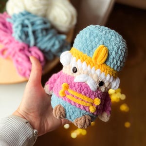 No Sew Nutcracker crochet pattern Christmas home decor plushie amigurumi pdf image 4