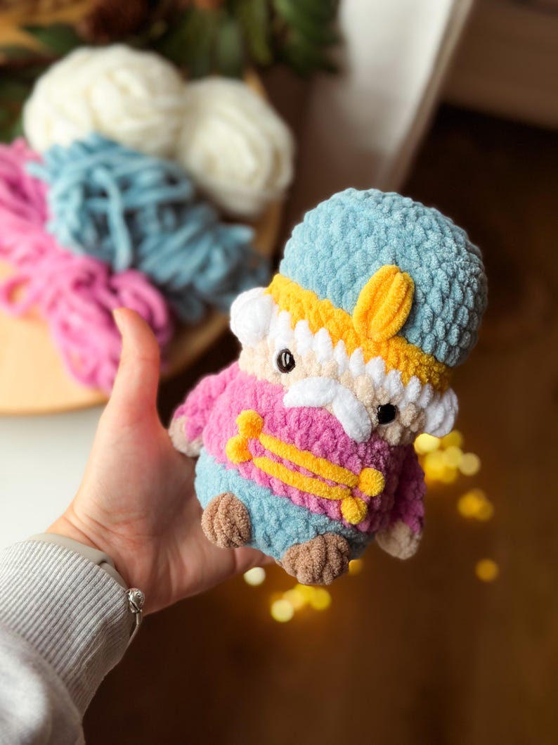 No Sew Nutcracker crochet pattern Christmas home decor plushie amigurumi pdf image 4