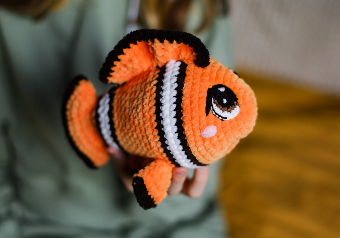 Crochet Pattern Amigurumi Fish Clown Soft Toy Pdf | Etsy
