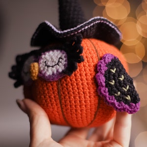 Owl Crochet pattern pdf halloween amigurumi bird decor Pumpkin image 5