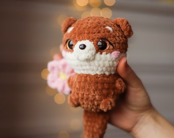 Otter plushie crochet pattern kawaii amigurumi