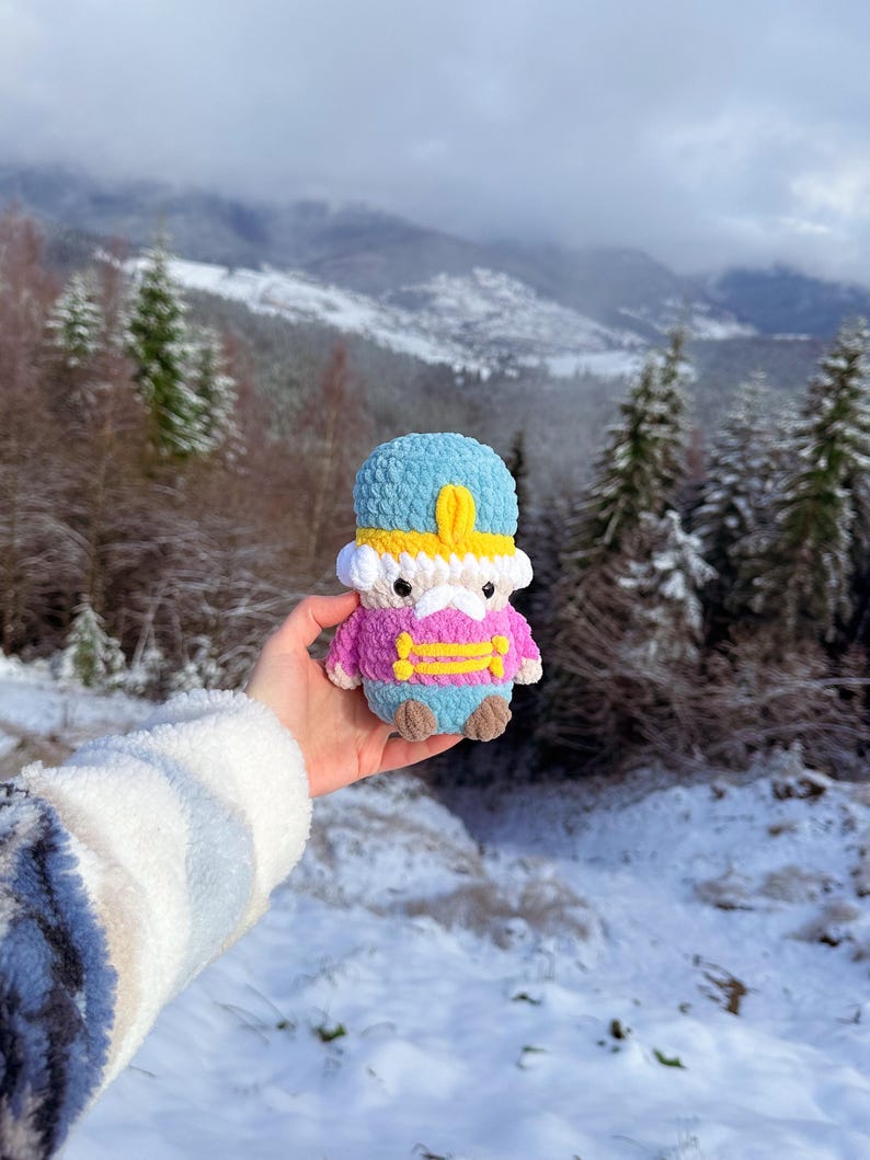 No Sew Nutcracker crochet pattern Christmas home decor plushie amigurumi pdf image 2