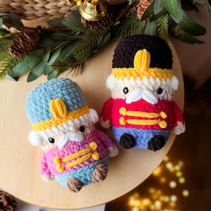 No Sew Nutcracker crochet pattern Christmas home decor plushie amigurumi pdf image 3