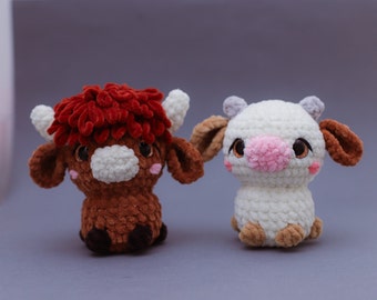 バッファロー牛 LOW SEW kombo 2in1 かぎ針編みパターン かわいい