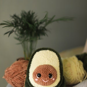 Avocado Crochet pattern softy toy fruits amigurumi pdf image 7