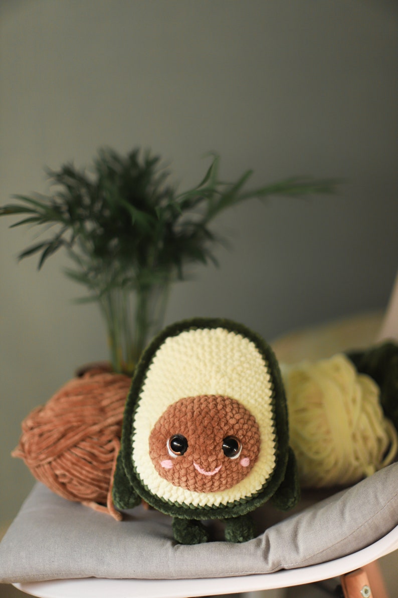 Avocado Crochet pattern softy toy fruits amigurumi pdf image 7