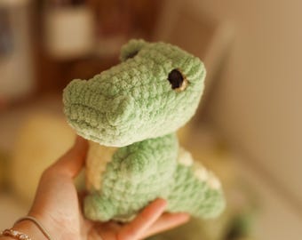 Crocodile low sew crochet pattern plushie amigurumi alligator dinosaur pdf