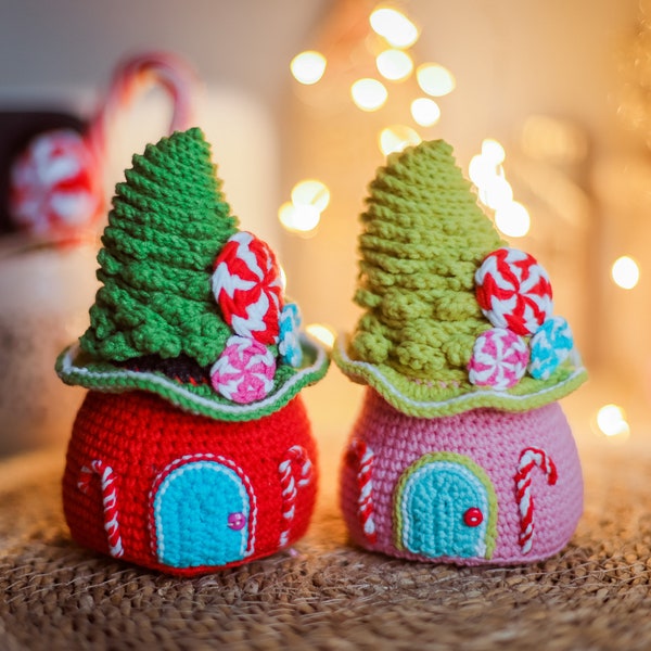 Crochet pattern Christmas House amigurumi