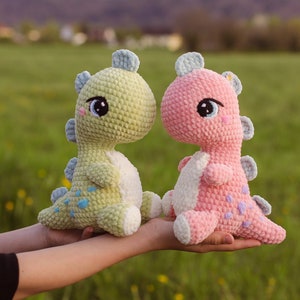 Dinosaur Crochet pattern plush Dino cute amigurumi animal sort pdf