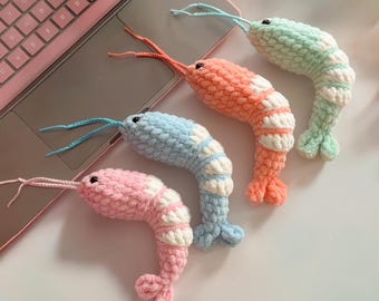 Shrimp NO SEW crochet pattern sea animal kawaii plushie amigurumi pdf