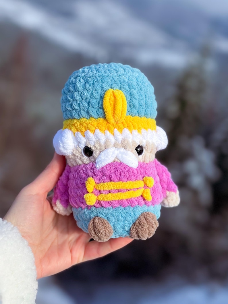 No Sew Nutcracker crochet pattern Christmas home decor plushie amigurumi pdf image 8