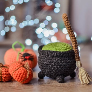 Owl Witch Crochet pattern and Magic Broom Halloween Amigurumi pdf image 4