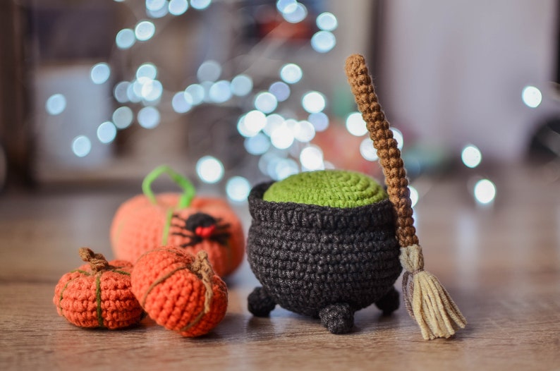 Owl Witch Crochet pattern and Magic Broom Halloween Amigurumi pdf image 4